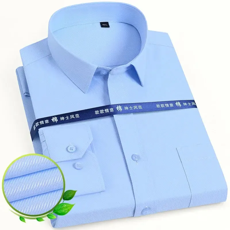 Men's Classic Long Sleeve Solid/striped Basic Dress Shirts