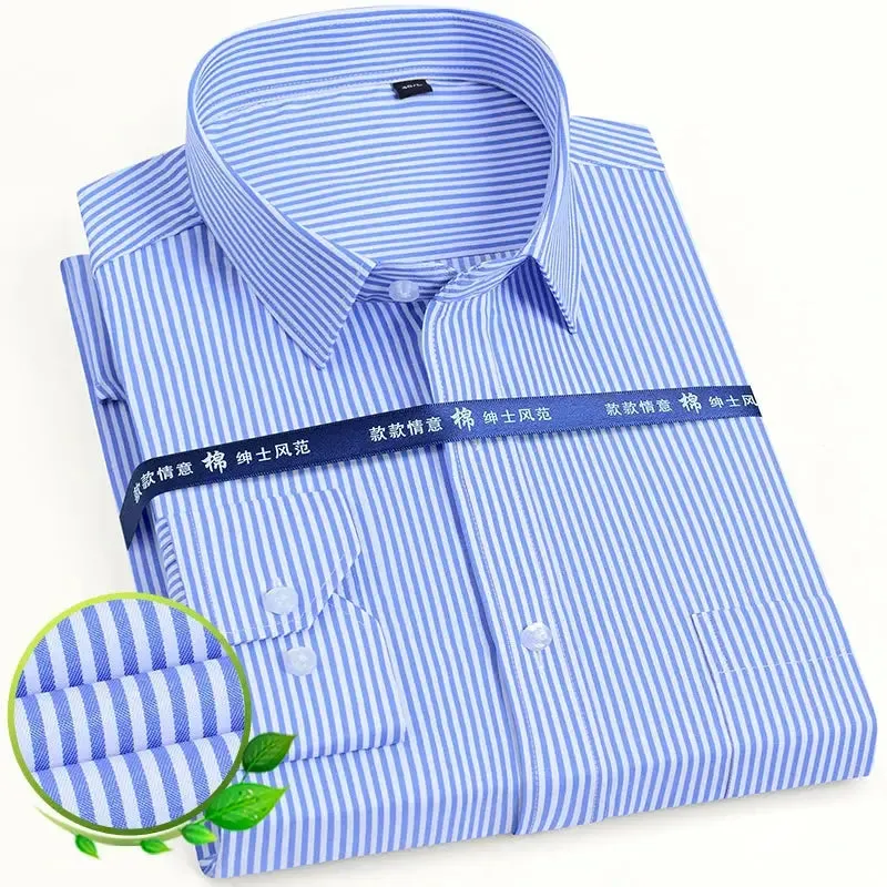 Men's Classic Long Sleeve Solid/striped Basic Dress Shirts