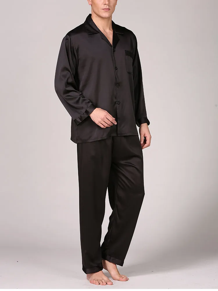 Men's Classic Satin Pajama Set Sleepwear