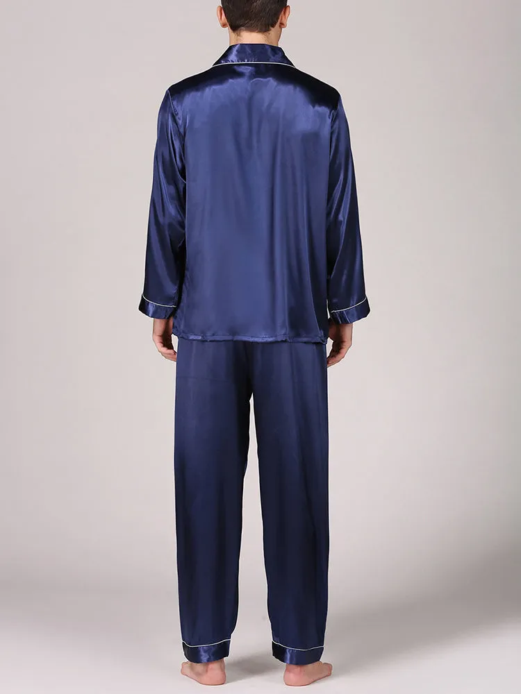 Men's Classic Satin Pajama Set Sleepwear