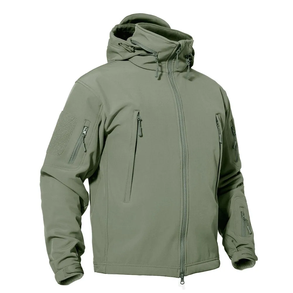 Men's Combat Airsoft Softshell Fleece Army Coat