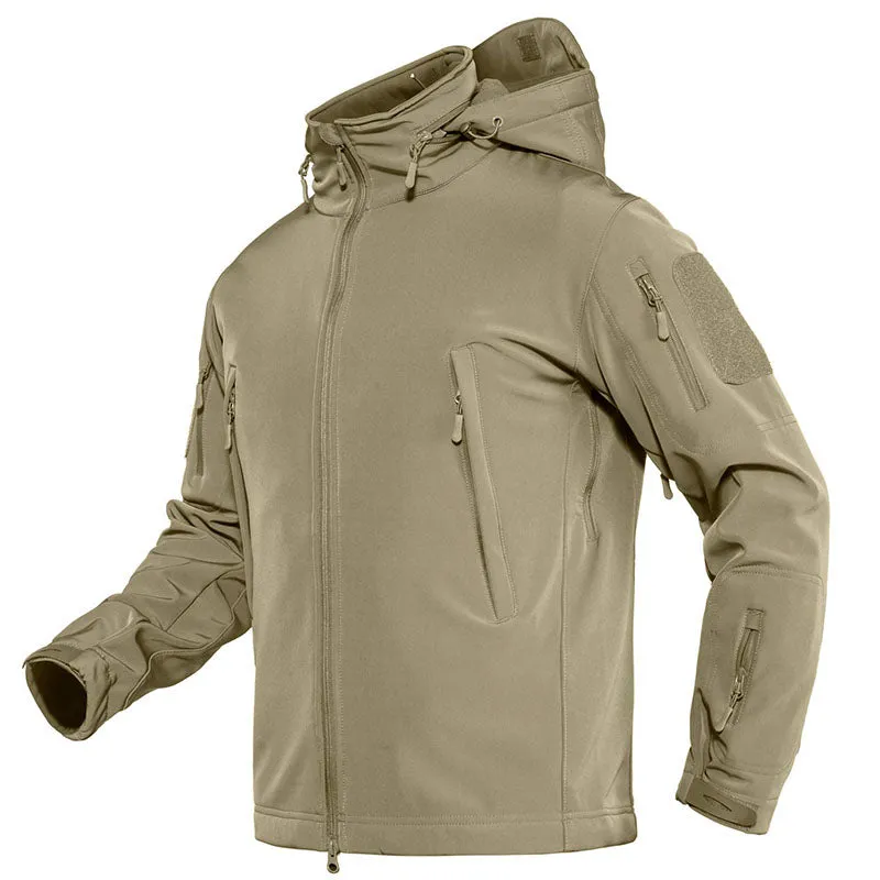 Men's Combat Airsoft Softshell Fleece Army Coat