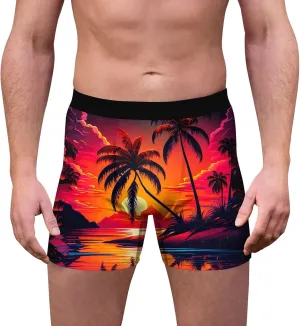 Men's Comfort Soft Underwear Woven Boxers Cotton Boxer Shorts Elastic Waistband Knit Moisture-Wicking Jersey Boxers