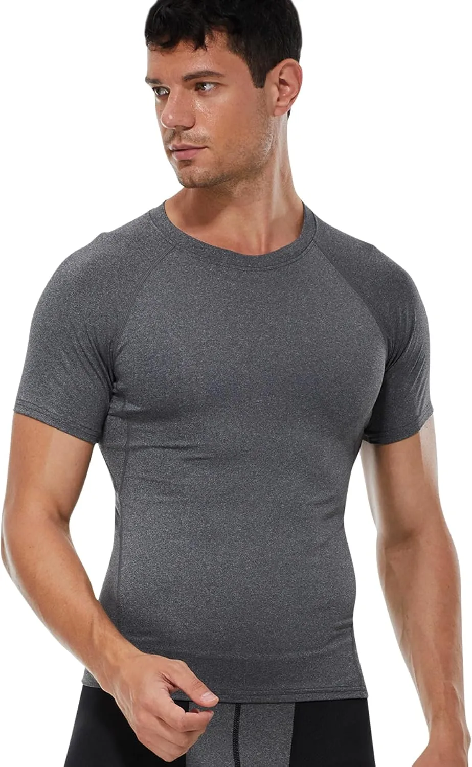 Men's Compression Shirts Short Sleeve Athletic Tops Cool Dry Running Undershirts Baselayer Sports Gym T-Shirt