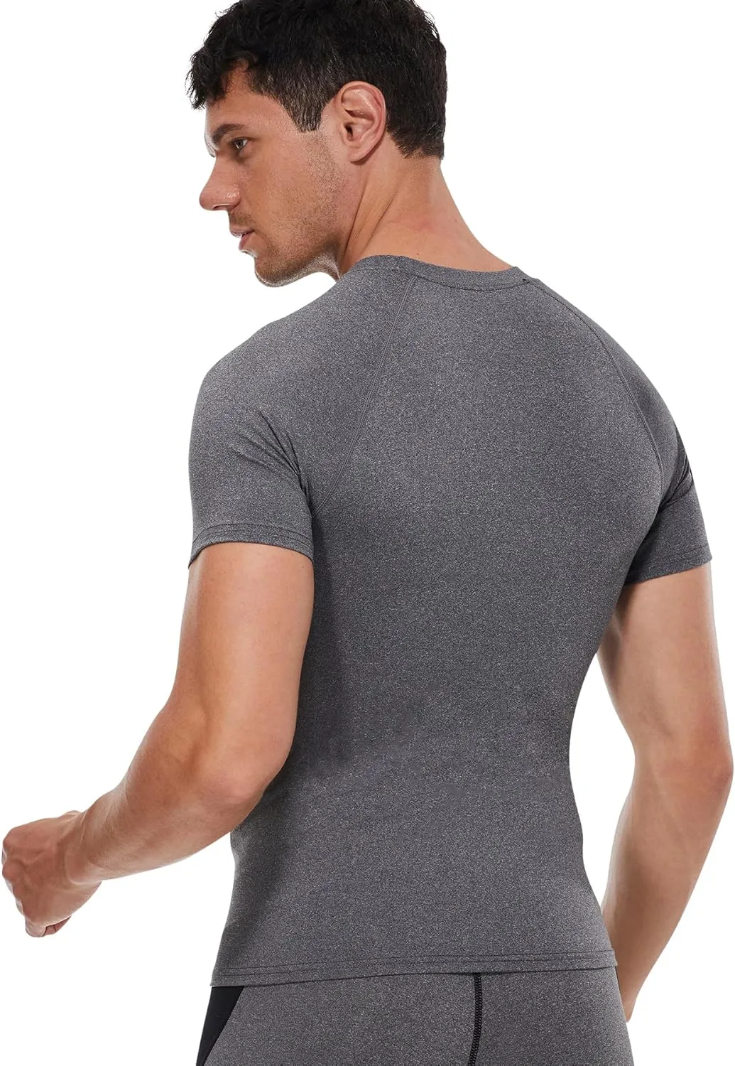 Men's Compression Shirts Short Sleeve Athletic Tops Cool Dry Running Undershirts Baselayer Sports Gym T-Shirt
