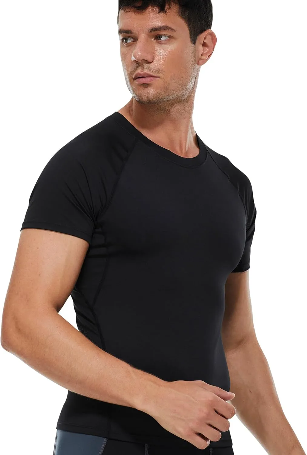 Men's Compression Shirts Short Sleeve Athletic Tops Cool Dry Running Undershirts Baselayer Sports Gym T-Shirt