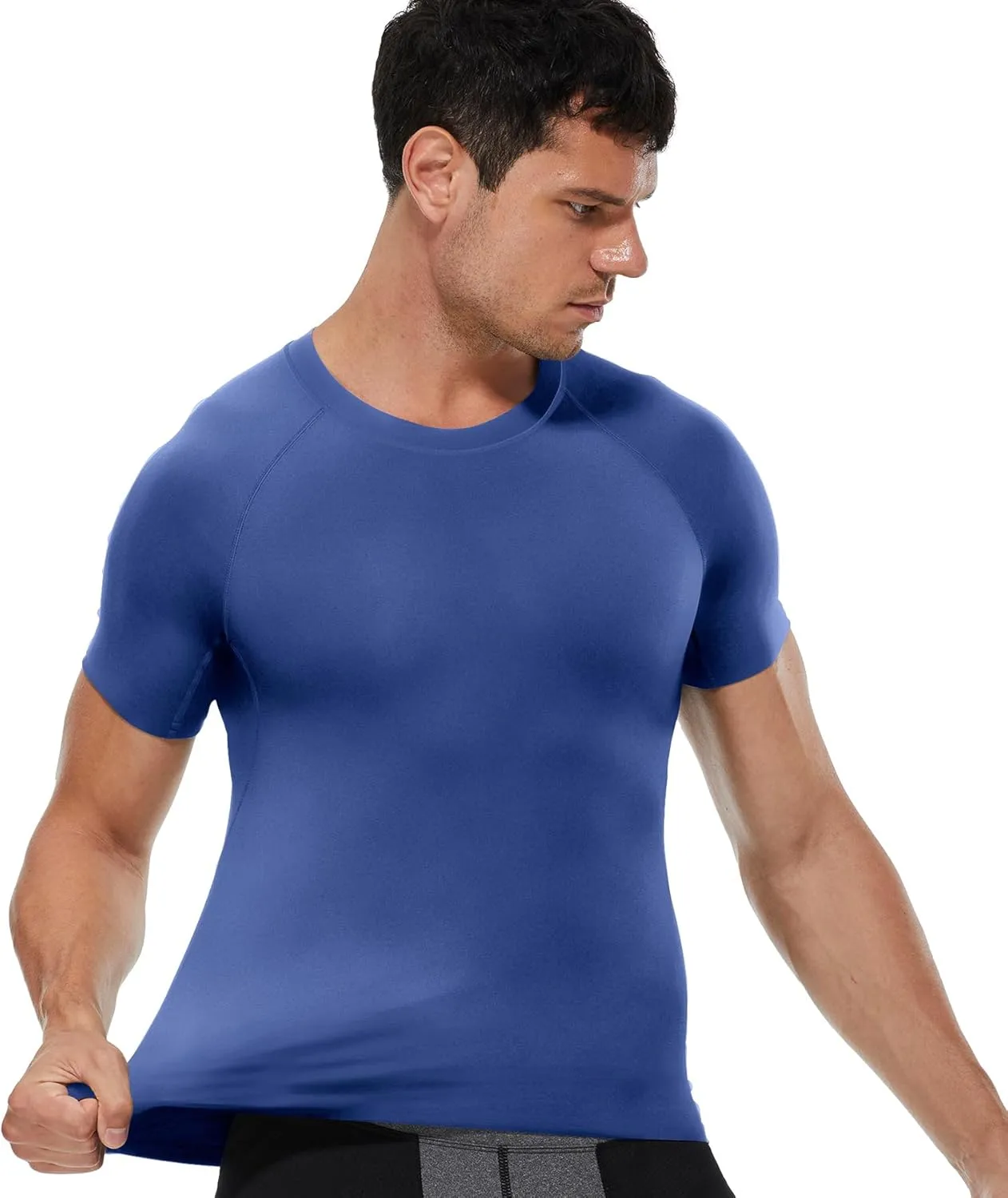 Men's Compression Shirts Short Sleeve Athletic Tops Cool Dry Running Undershirts Baselayer Sports Gym T-Shirt