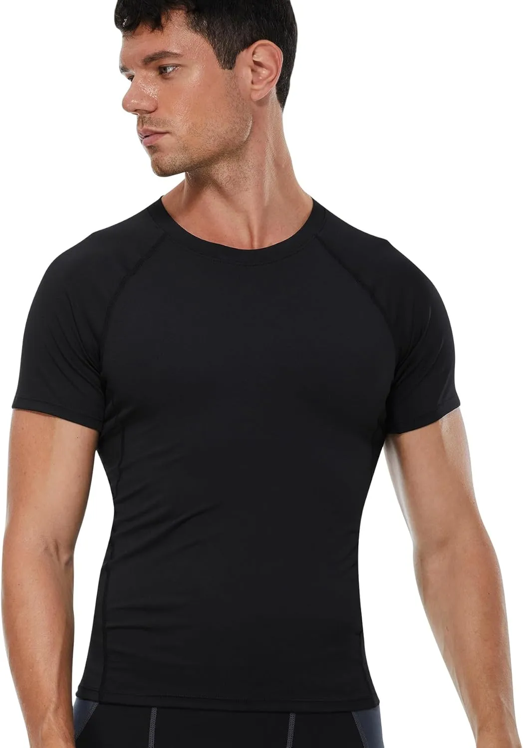 Men's Compression Shirts Short Sleeve Athletic Tops Cool Dry Running Undershirts Baselayer Sports Gym T-Shirt