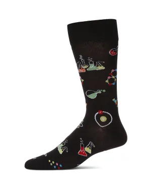 Men's Cool Science Geek Bamboo Blend Novelty Crew Sock
