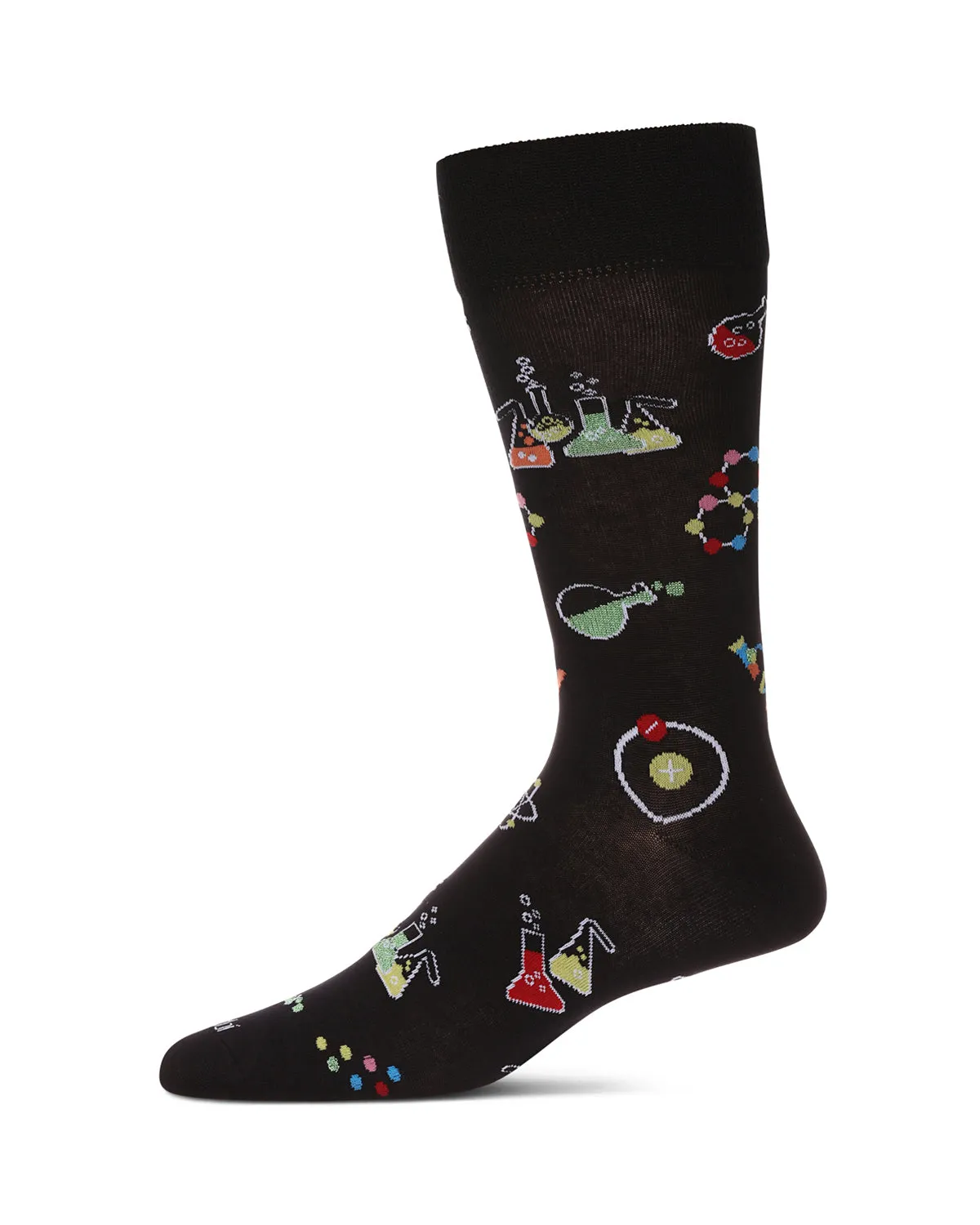 Men's Cool Science Geek Bamboo Blend Novelty Crew Sock