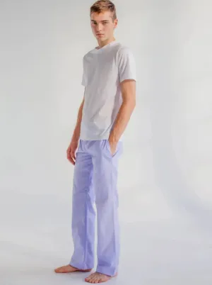 Men's Cotton Pajama Pant In Purple Plaid