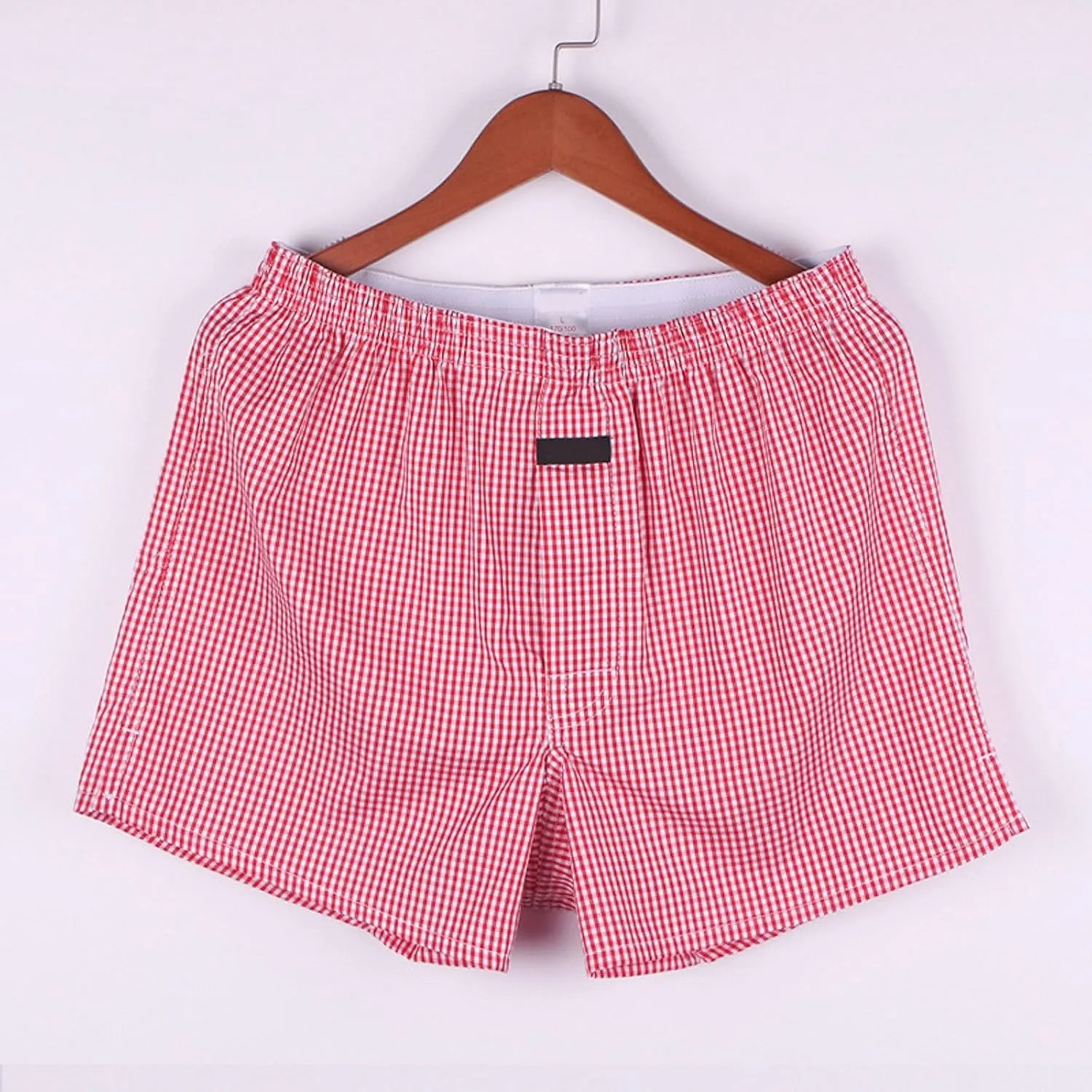 Men's Cotton Relaxed Fit Plus Size Trendy Boxer shorts,Plaid Stretch Comfy Breathable Cool Soft Home Sleeping Shorts