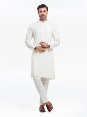 Men's Cream Kurta Pajama - EMTKPT25-051