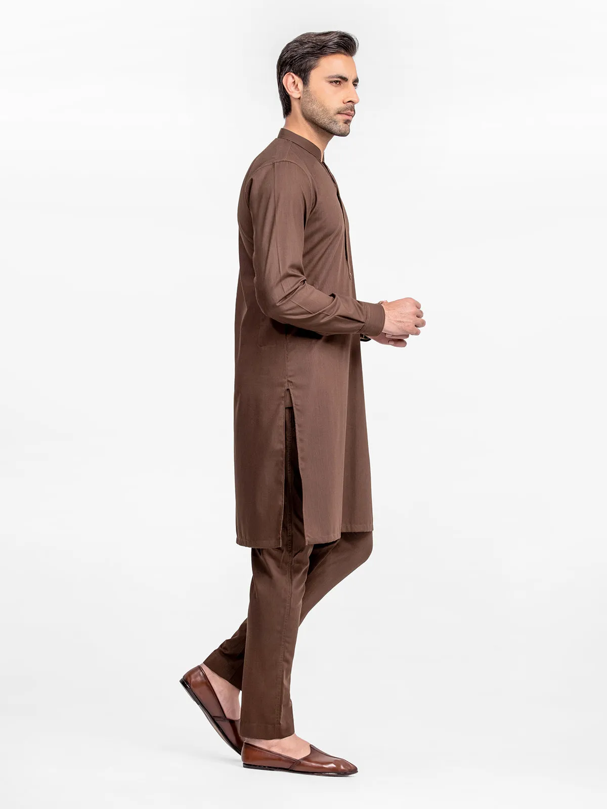 Men's Dark Brown Kurta Pajama - EMTKPT24-006
