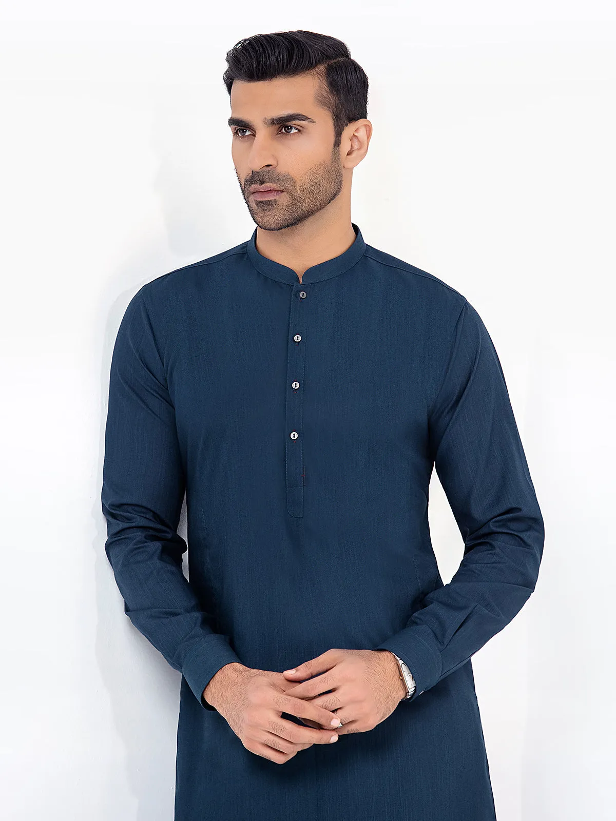 Men's Dark Ocean Kurta Pajama - EMTKPT24-012