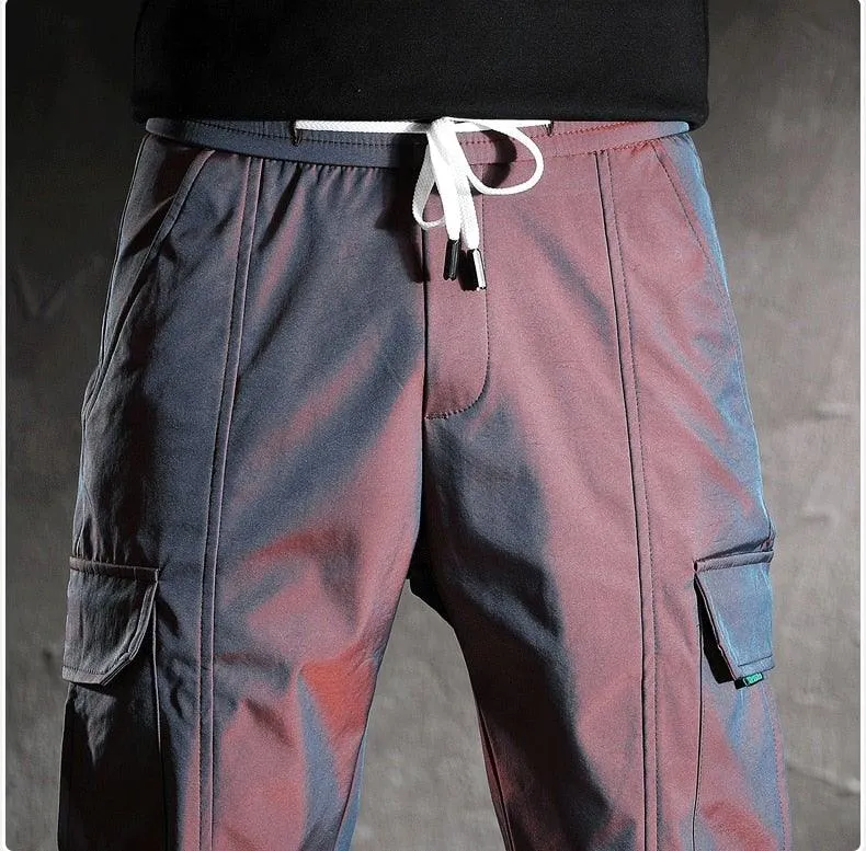 Men's Designer Color Reflective Cargo Pants