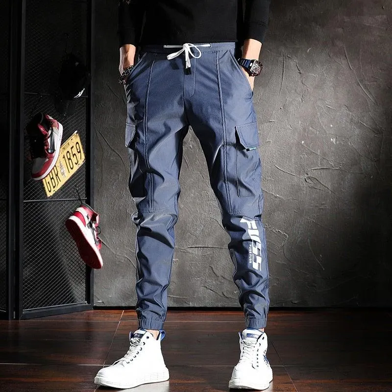 Men's Designer Color Reflective Cargo Pants
