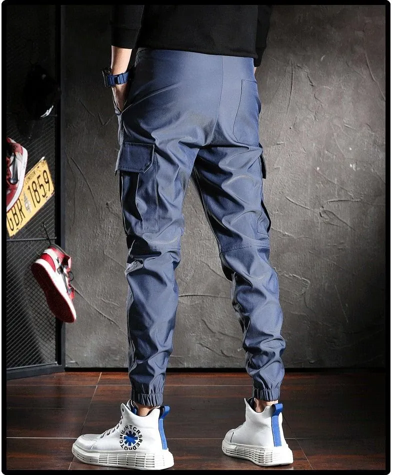 Men's Designer Color Reflective Cargo Pants