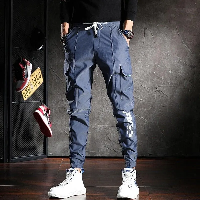 Men's Designer Color Reflective Cargo Pants