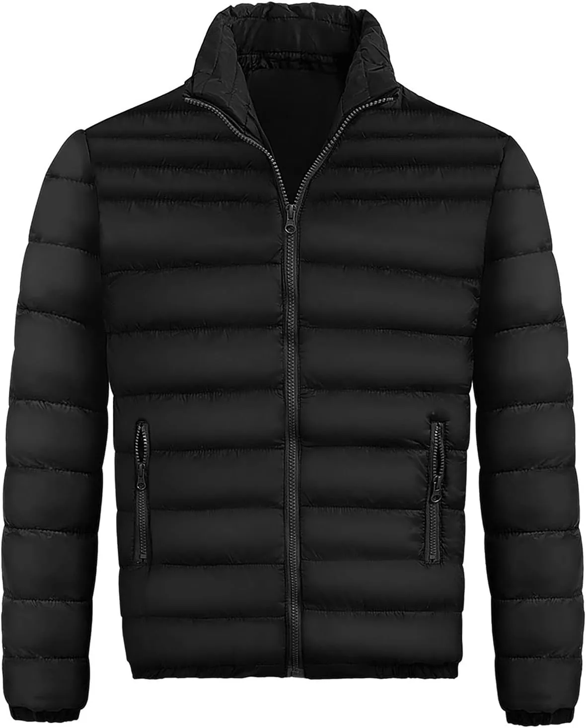 Men'S Down Jackets & Coats Zip Up With Hood Heated Plain Winter Jackets Thick Thermal Windproof Outwear
