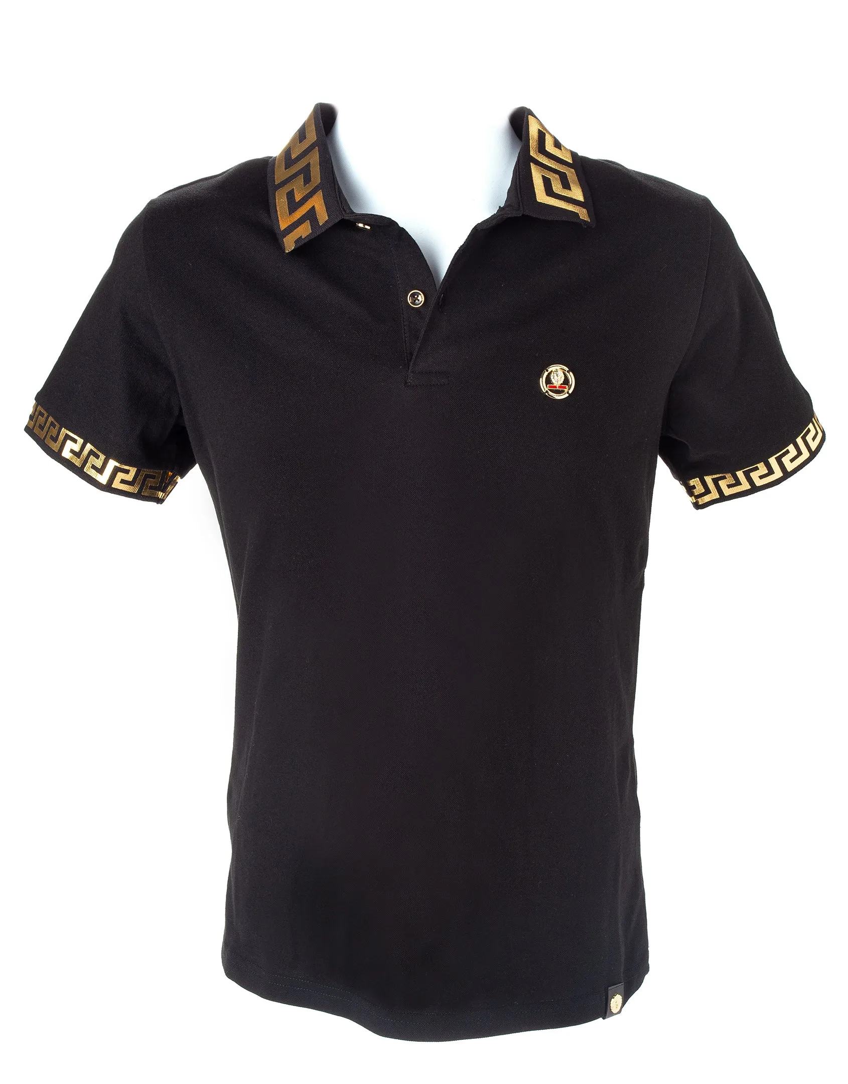Men's European Slim Fit Short Sleeves Polo Shirt | White/Black | SLF03 | CLEARANCE