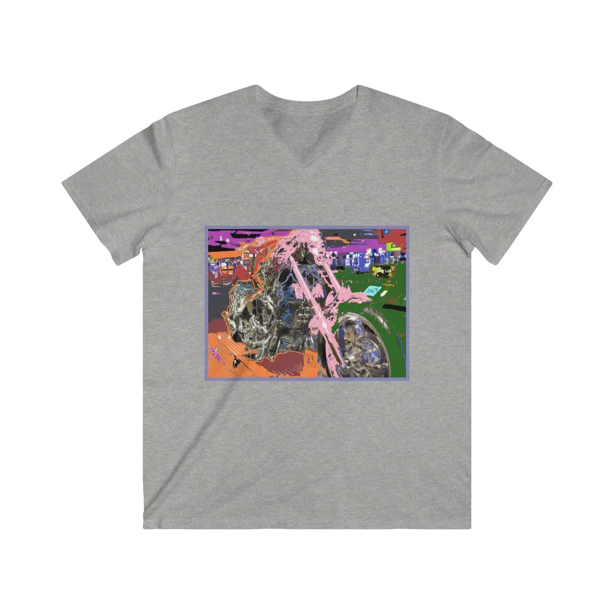 Men's Fitted V-Neck Short Sleeve Tee