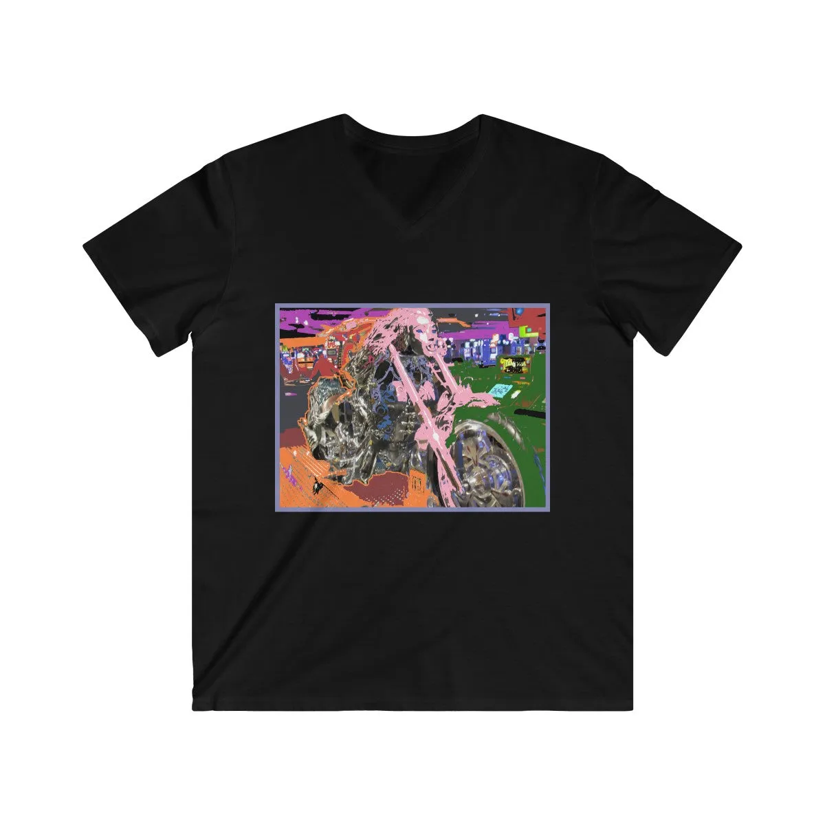 Men's Fitted V-Neck Short Sleeve Tee