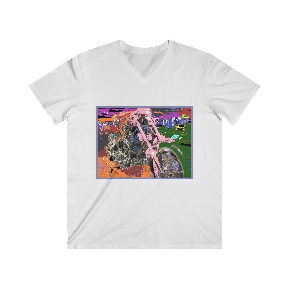 Men's Fitted V-Neck Short Sleeve Tee