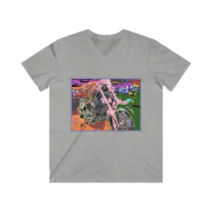 Men's Fitted V-Neck Short Sleeve Tee