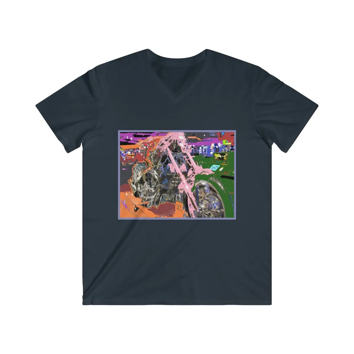 Men's Fitted V-Neck Short Sleeve Tee