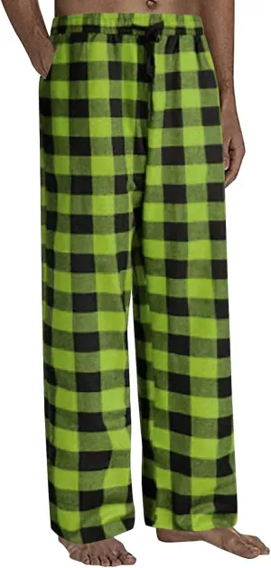 Men's Fleece Jogger Pant Men's Spring Summer Autumn and Winter Classic Fashion Leggings Plaid Wash Cotton Workout