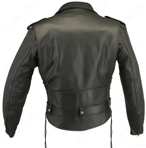 Men's Full Belted Cowhide Biker Jacket