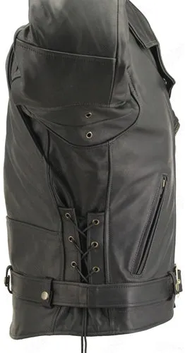 Men's Full Belted Cowhide Biker Jacket