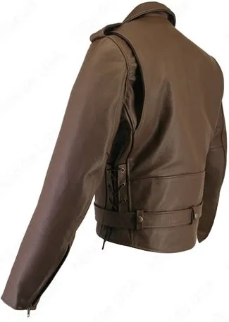 Men's Full Belted Cowhide Biker Jacket