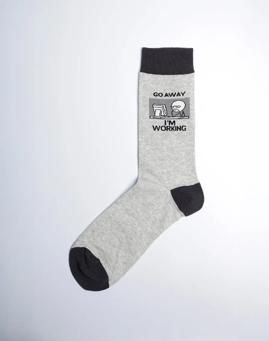 Men's Hustle & Humor Work Crew Socks Pack | 3-Pair Bundle