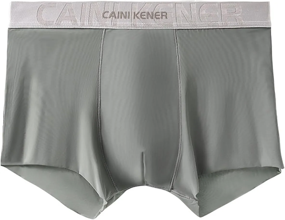 Men's Ice Silk Breathable Boxer Briefs Soft Stretch Underwear Friendly Seamless Panties