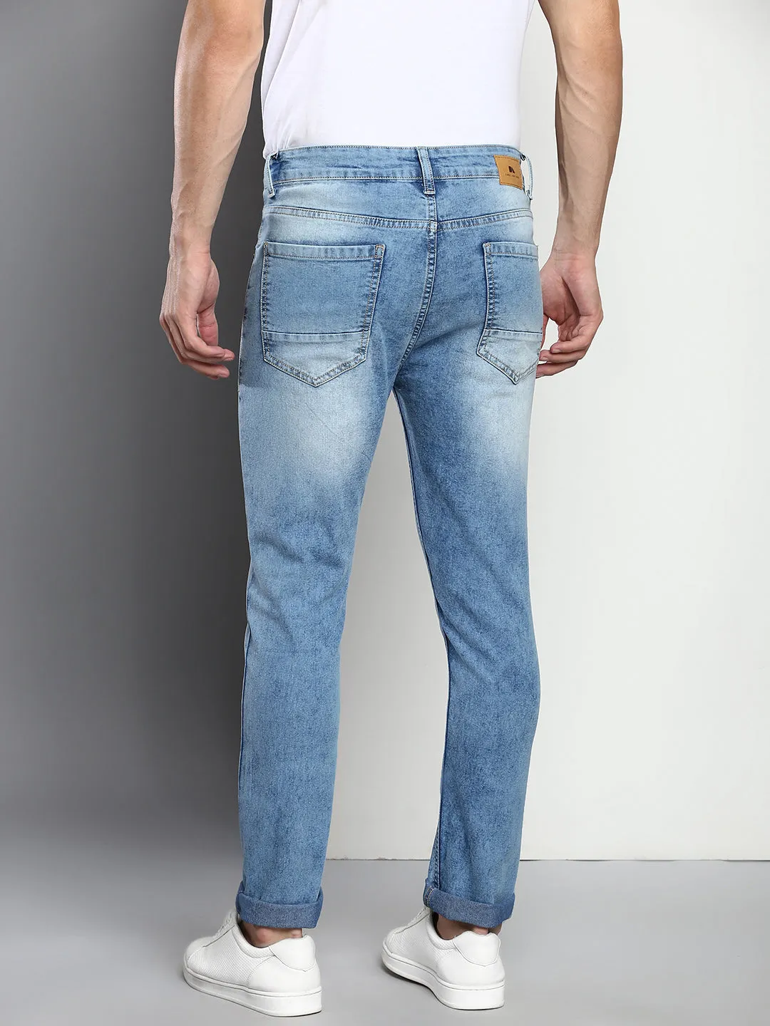 Men's Ice Slim Fit Mid Rise Denim Jeans