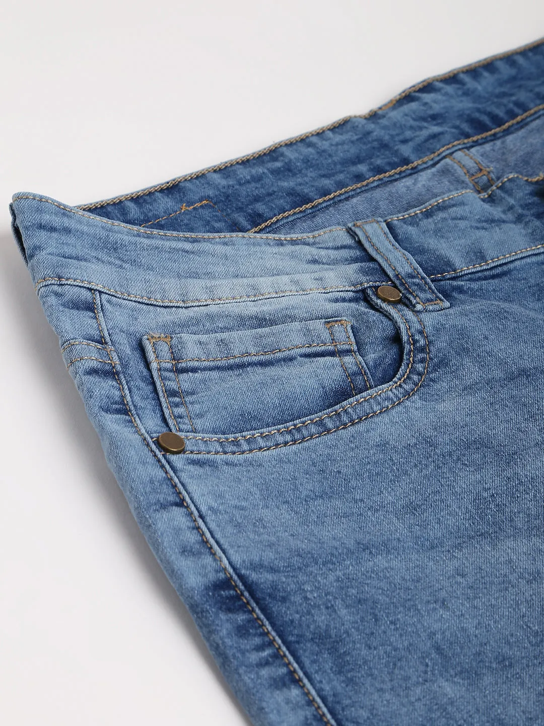Men's Ice Slim Fit Mid Rise Denim Jeans