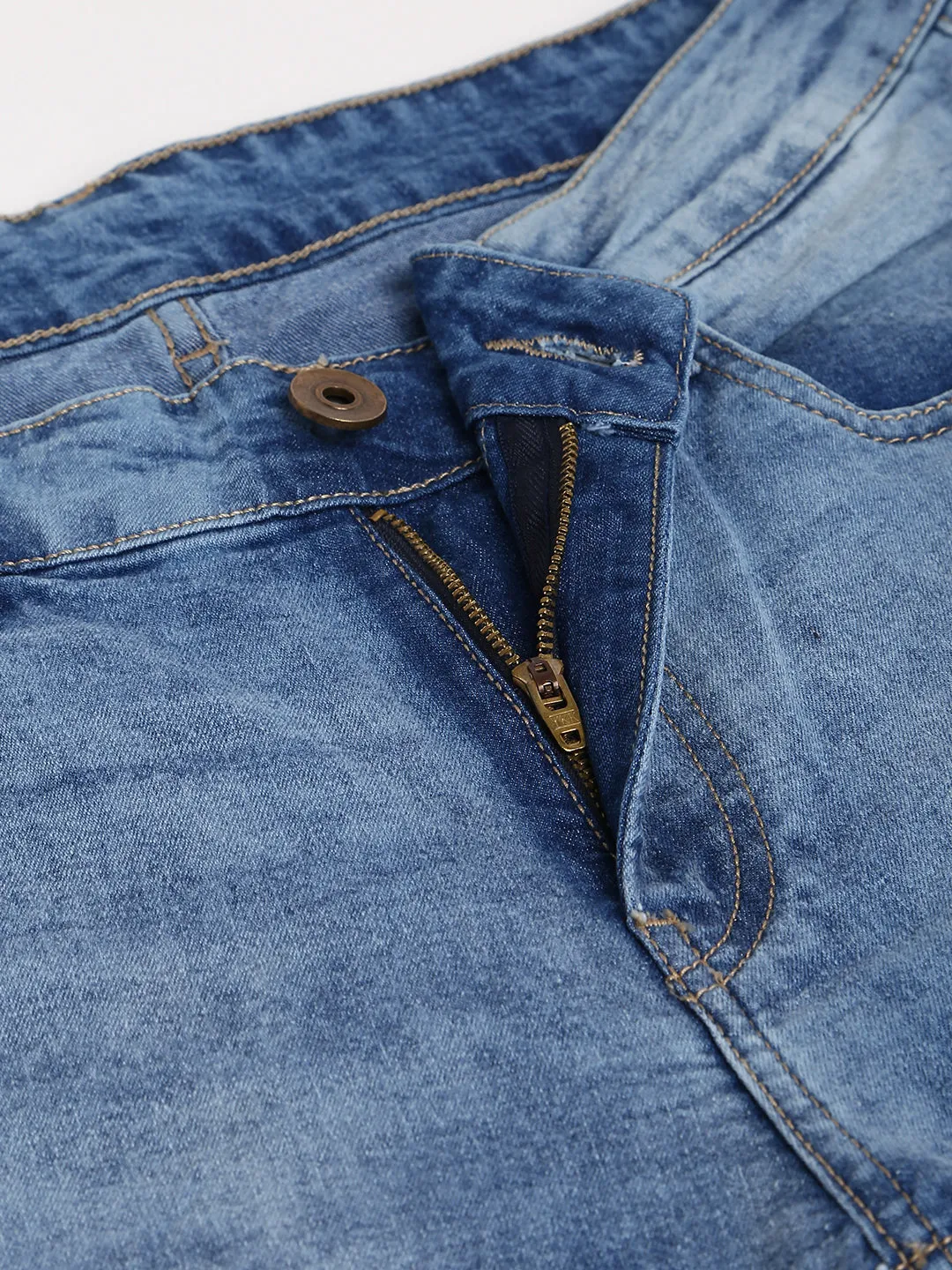 Men's Ice Slim Fit Mid Rise Denim Jeans