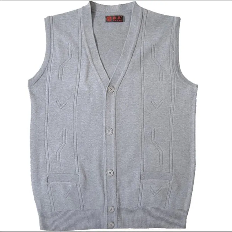 Men's Knitted Waistcoat Cardigan Wool Sleeveless Coats