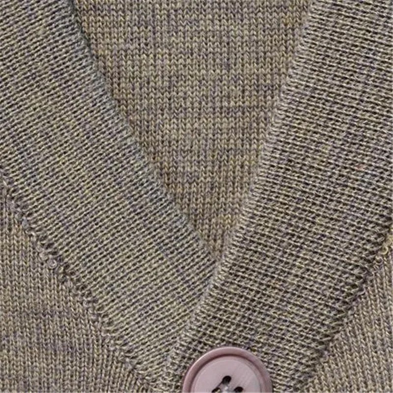 Men's Knitted Waistcoat Cardigan Wool Sleeveless Coats