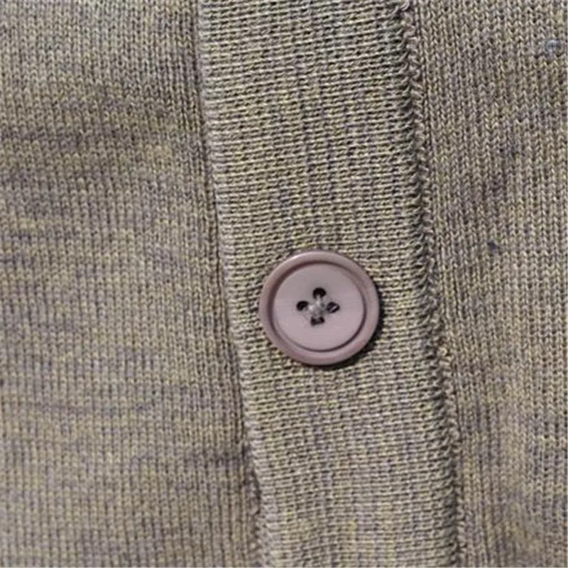 Men's Knitted Waistcoat Cardigan Wool Sleeveless Coats