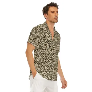 Men's Leopard Print Shirt, Sexy Shirt Men, Men's Shirt, Men's Deep V-neck Shirt, Men's Casual Shirt, Men's Dress Shirt, Men's Button Down