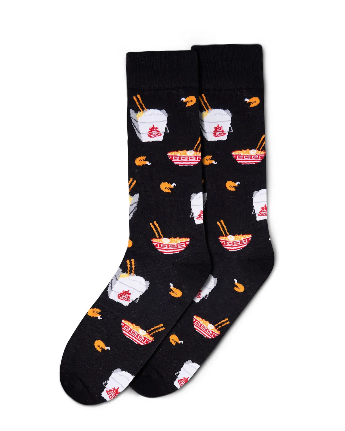 Men's Let’s Order Takeout Bamboo Blend Novelty Crew Sock