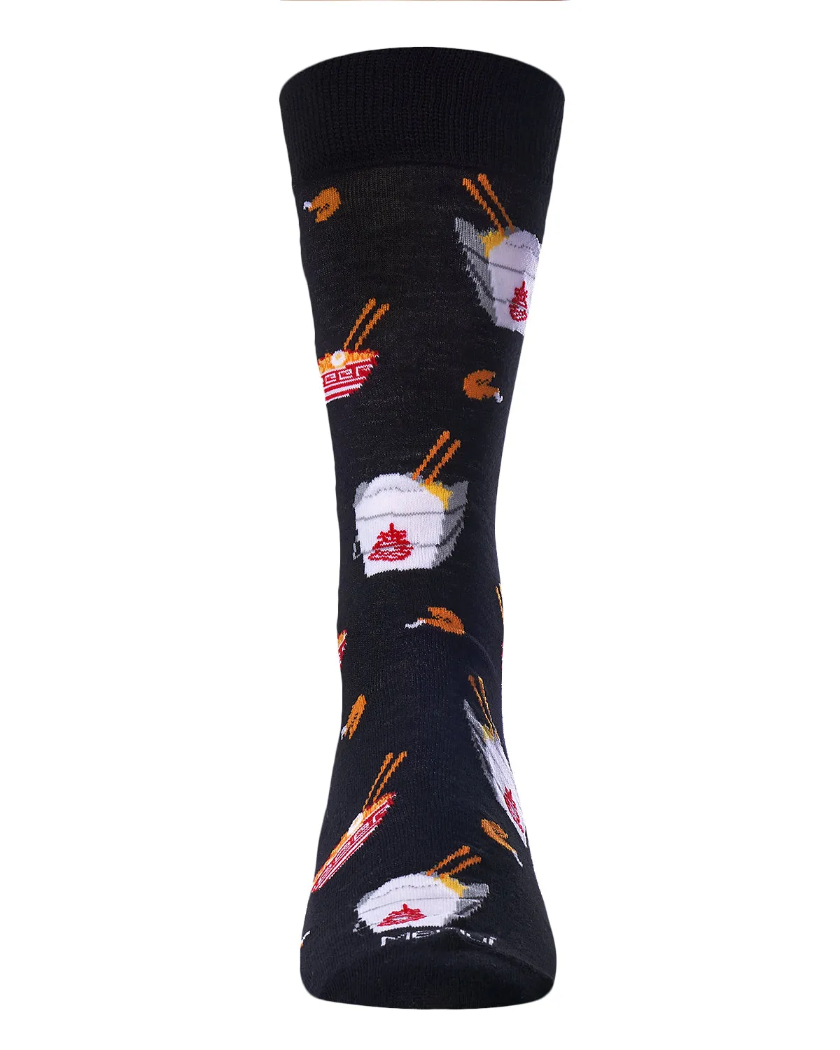 Men's Let’s Order Takeout Bamboo Blend Novelty Crew Sock