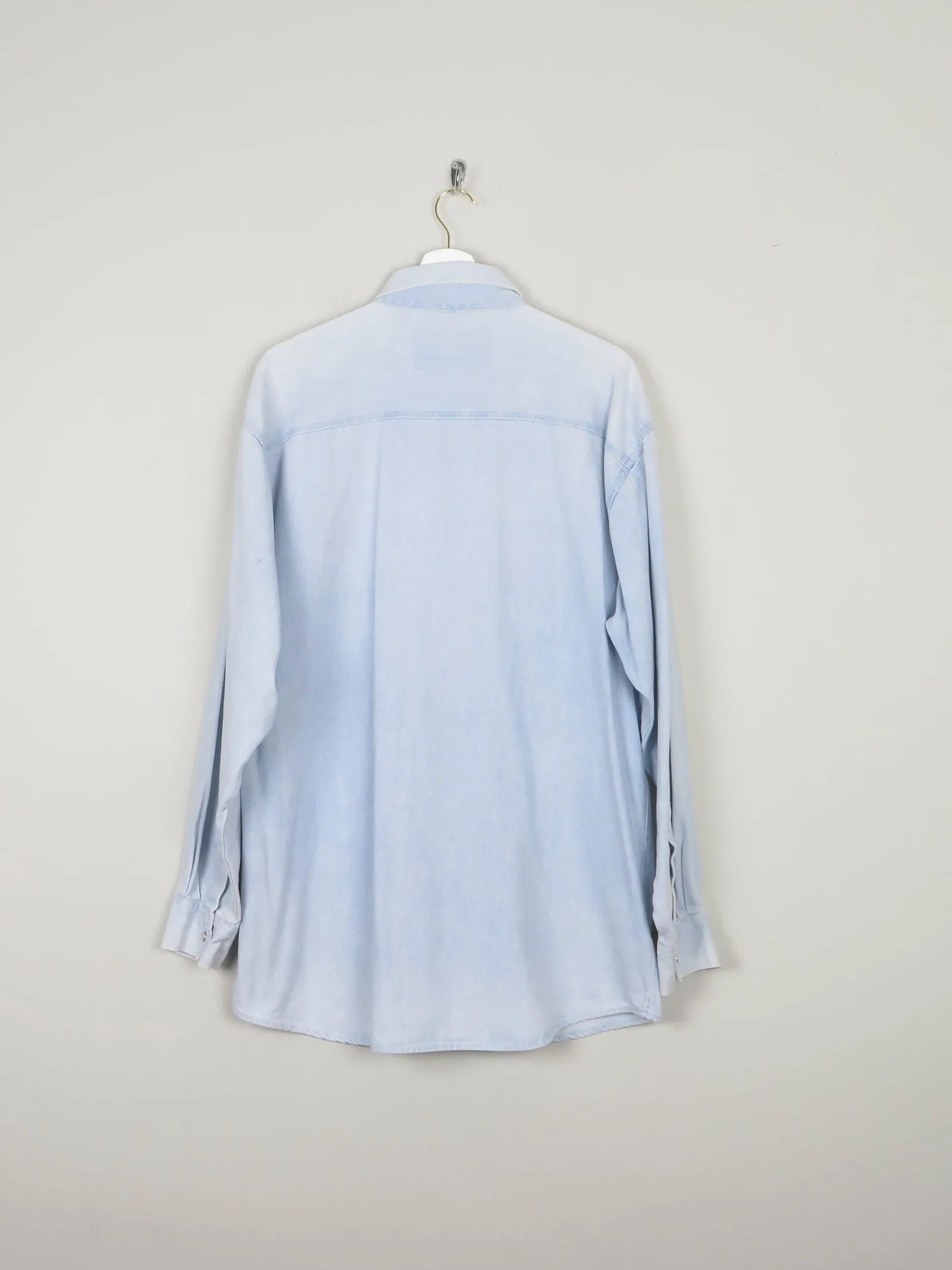 Men's Light Denim Vintage Shirt M Relaxed Fit