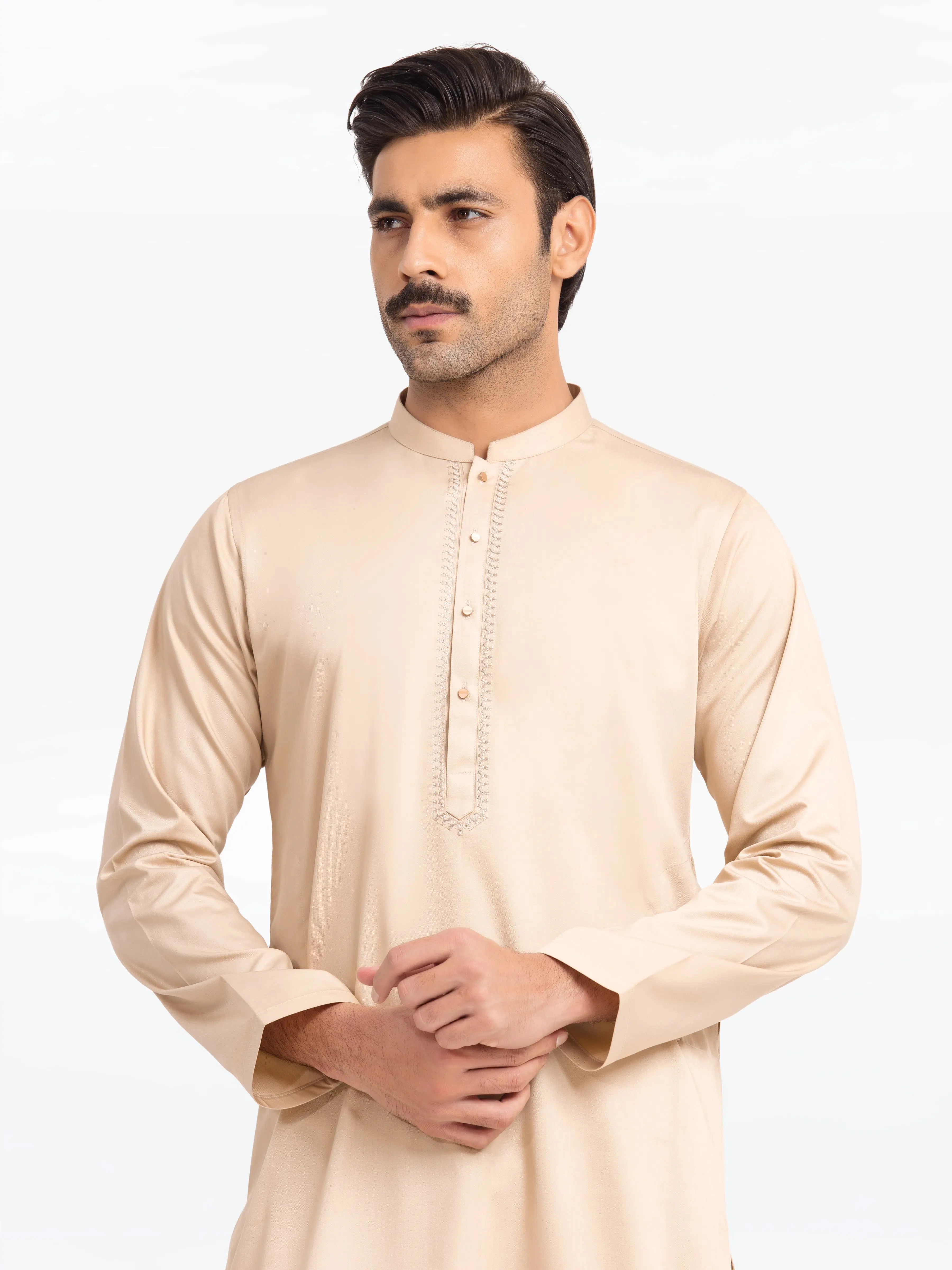 Men's Light Fawn Kurta Pajama - EMTKPT24-047