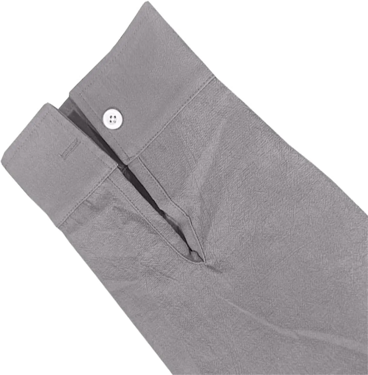Mens Linen Shirts Breathable Beach Shirt Long Sleeve Button Up Casual Summer Tops Banded Collar Vacation Trendy Tees
