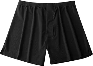Mens Mesh Boxer Briefs Underwear Loose High Waisted Sexy Breathable Underwear Stretch Comfort Soft Home Sleep Boxer Briefs