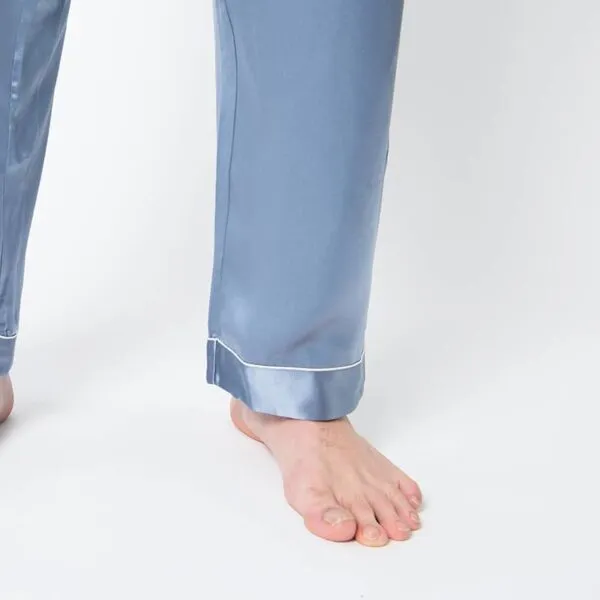 Men's Mulberry Silk Pajama Set Twilight Blue